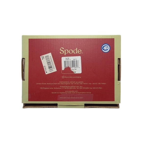 Spode Christmas Tree Peppermint Dip Set Complete In Box - Picture 15 of 15